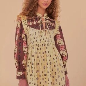 Farm rio- ainika open yoke mini dress